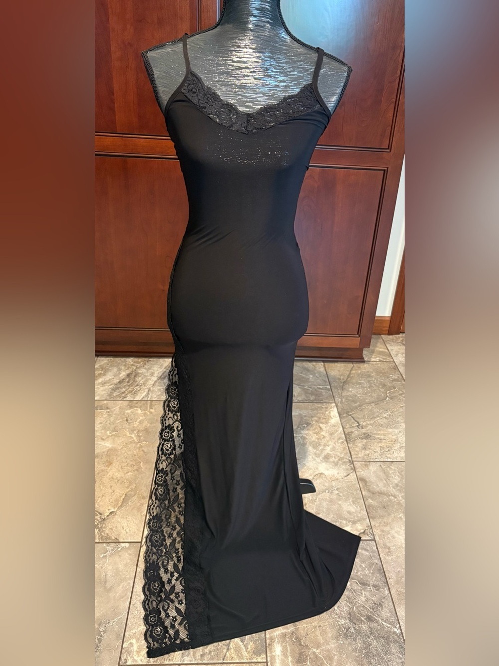 PrettyLittleThing  Lace-Trim Slip Dress